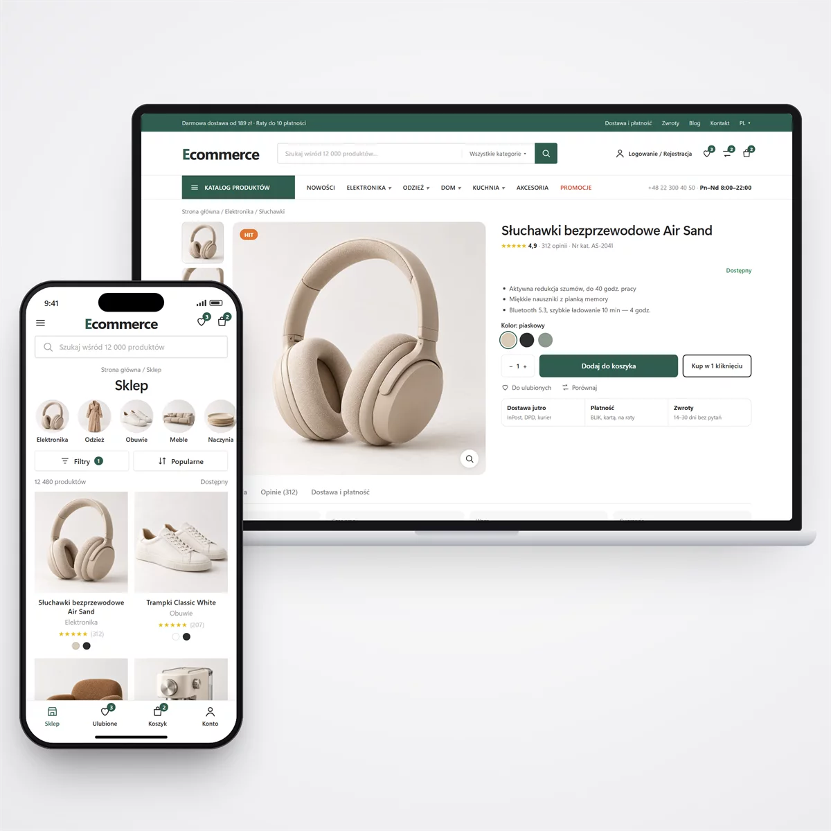 Інтернет-магазин WooCommerce — каталог Інтернет-магазин для Польщі під ключ — WooCommerce, BLIK, InPost. AI-консультант. Реклама. - Зображення 1