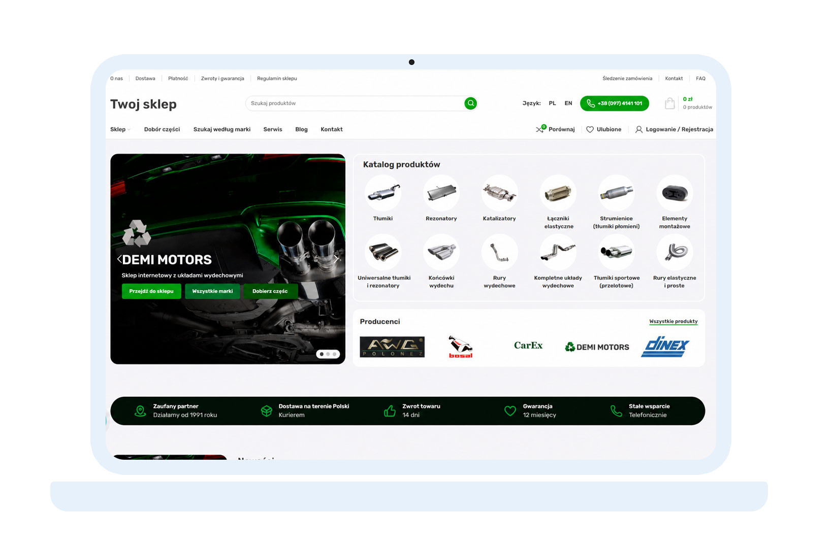 Sklep internetowy z częściami samochodowymi — duży katalog, zaawansowane filtry i integracje 6 Sklep internetowy z częściami samochodowymi — duży katalog, zaawansowane filtry i integracje 6