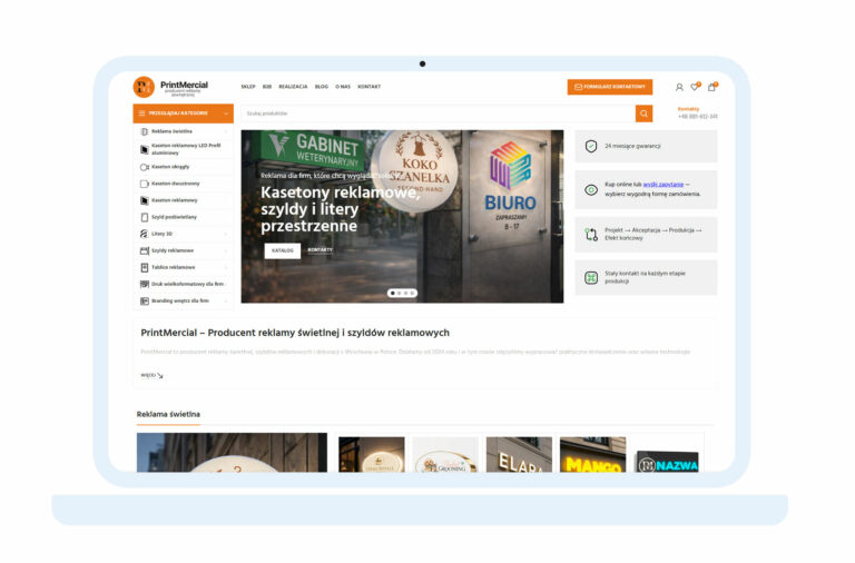 Sklep internetowy dla producenta — sprzedaż bezpośrednia B2C i B2B bez pośredników